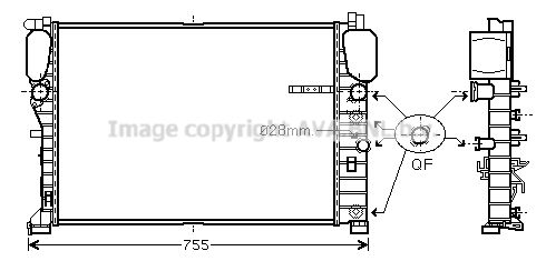 AVA QUALITY COOLING Радиатор, охлаждение двигателя MSA2459